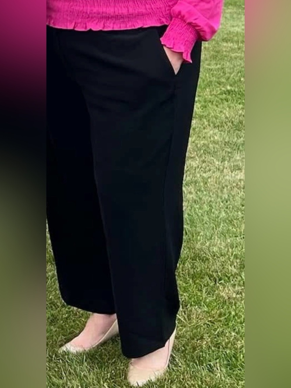 Talbots Black Straight-Leg Ponte Trousers
